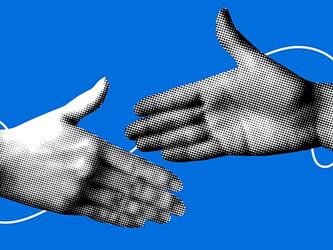 graphic showing 2 hands about to shake